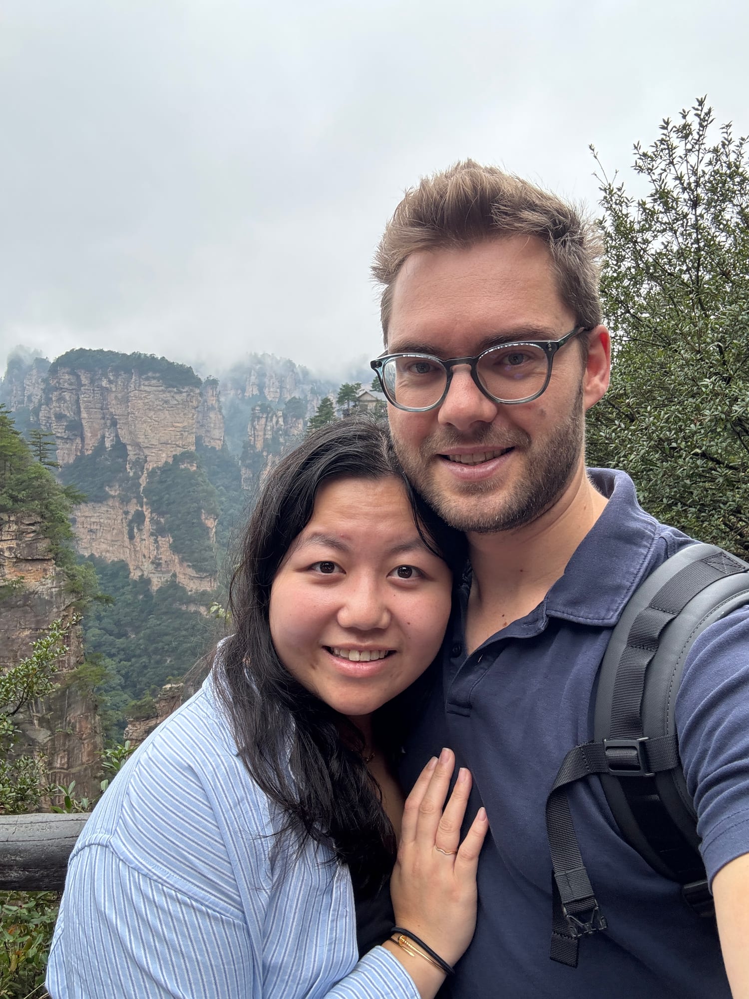Tiffany and Sandro in Zhangjiajie, China